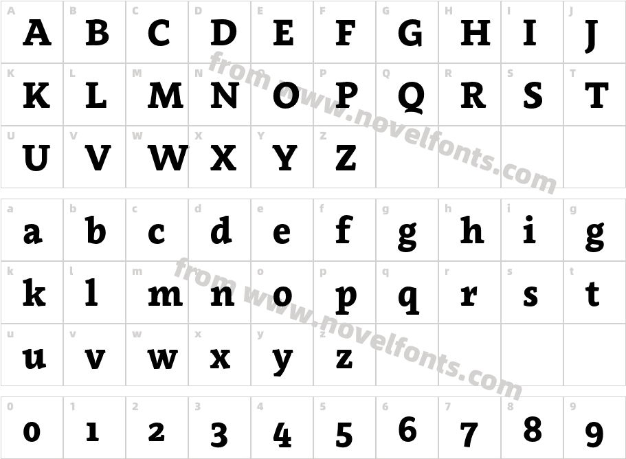 Clavo Extra BoldCharacter Map