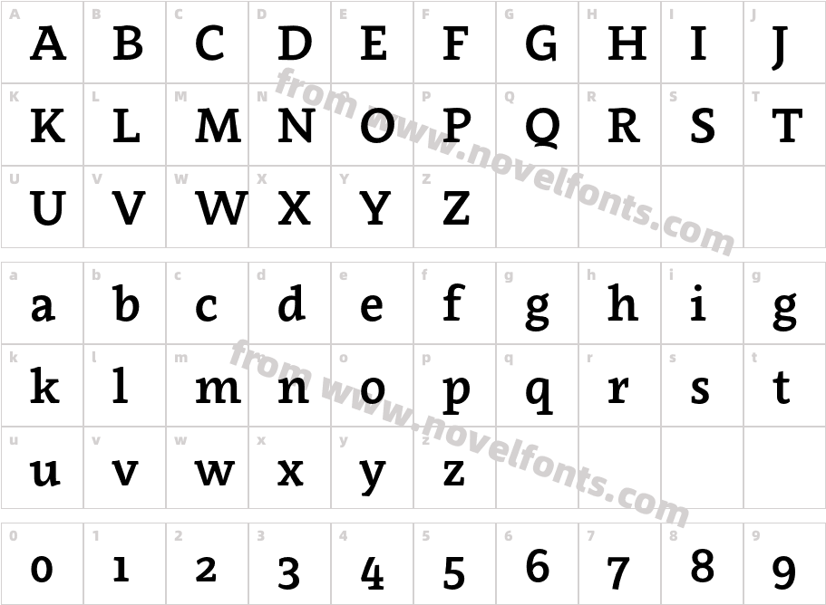 Clavo SemiboldCharacter Map