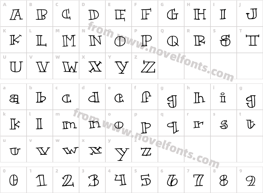 ClunkCharacter Map