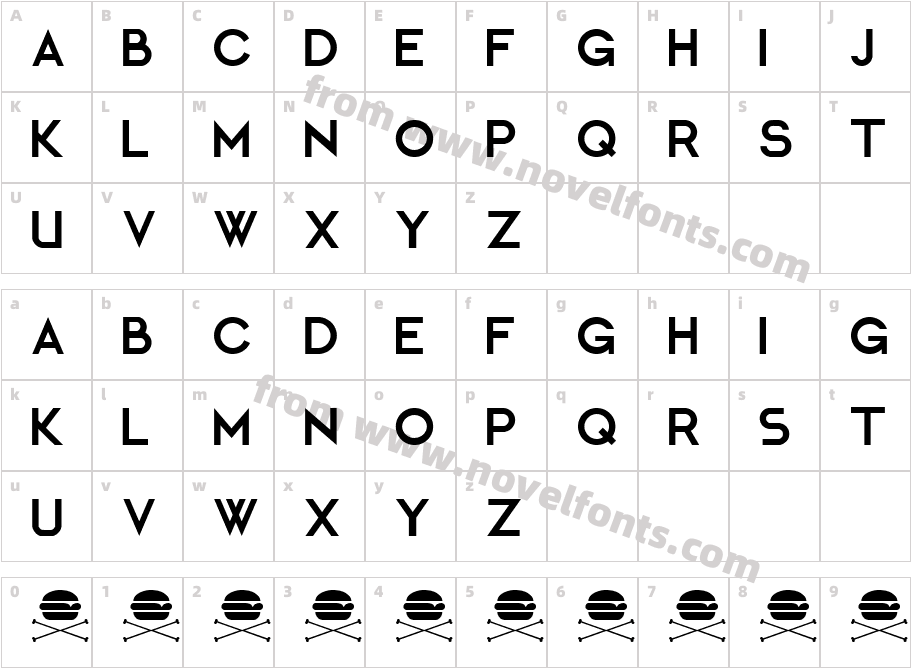 Coco Puff RegularCharacter Map