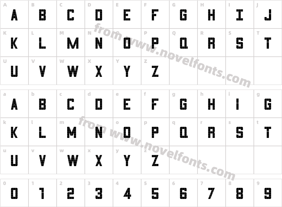 3x5Character Map