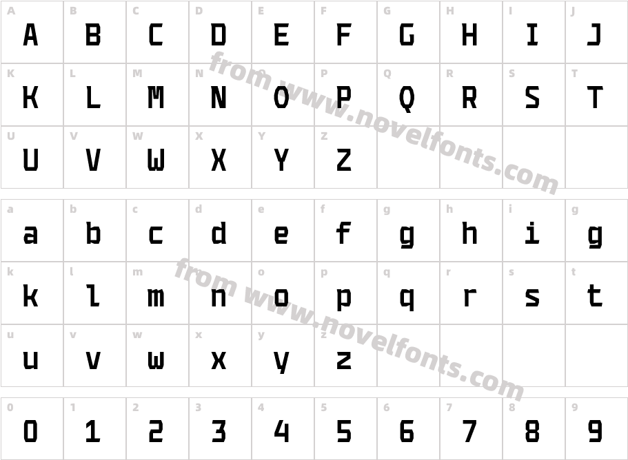 Codename Coder Free4F BoldCharacter Map