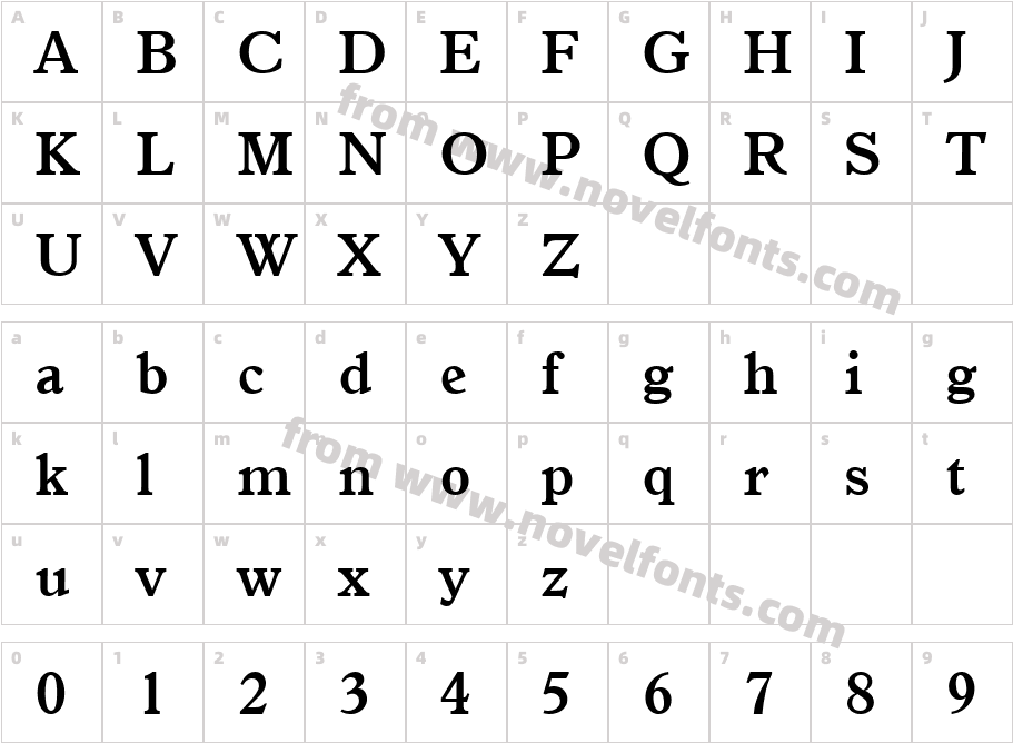 Colin Becker BoldCharacter Map