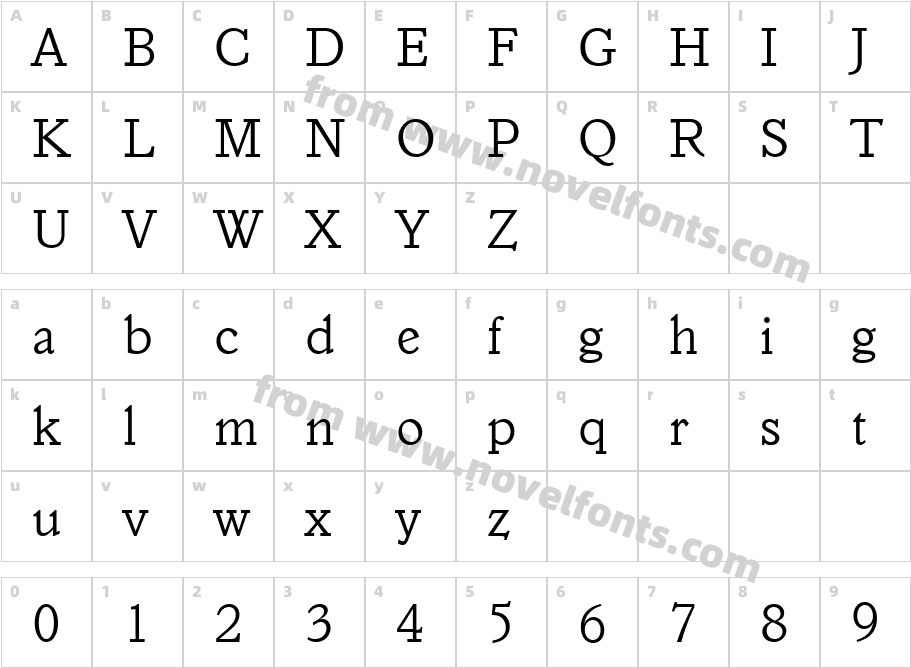 Colin Becker Extra LightCharacter Map