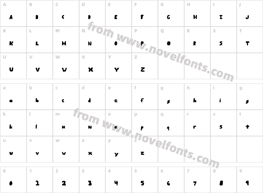 Beans PlainCharacter Map