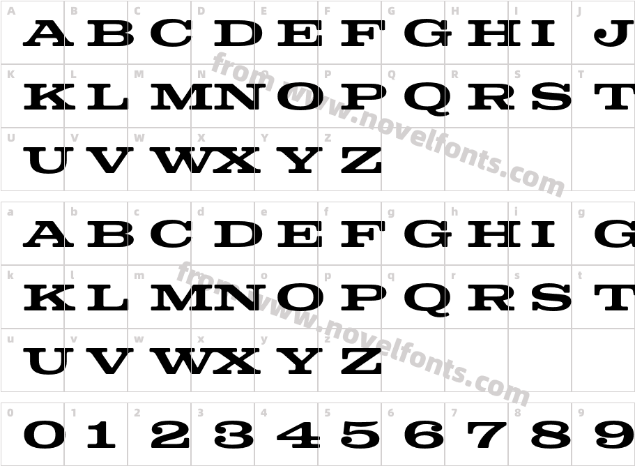 Colt Soft MediumCharacter Map