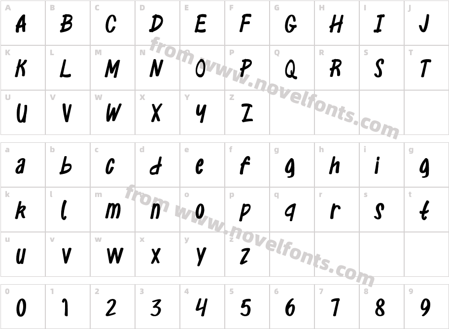 Coltones RegularCharacter Map