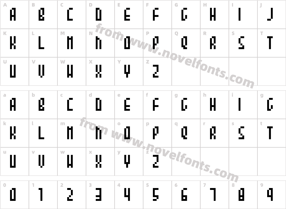 3x7 LowCharacter Map