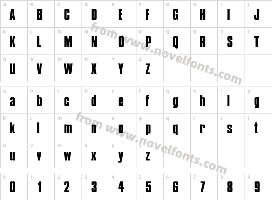 Compo BoldCharacter Map