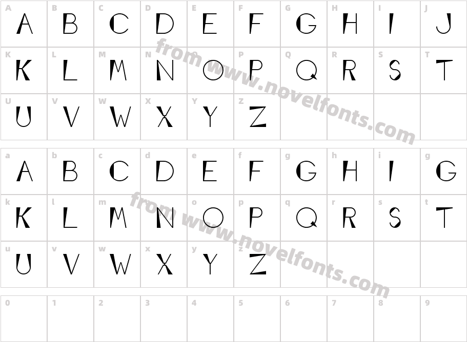 Cone WedgeCharacter Map