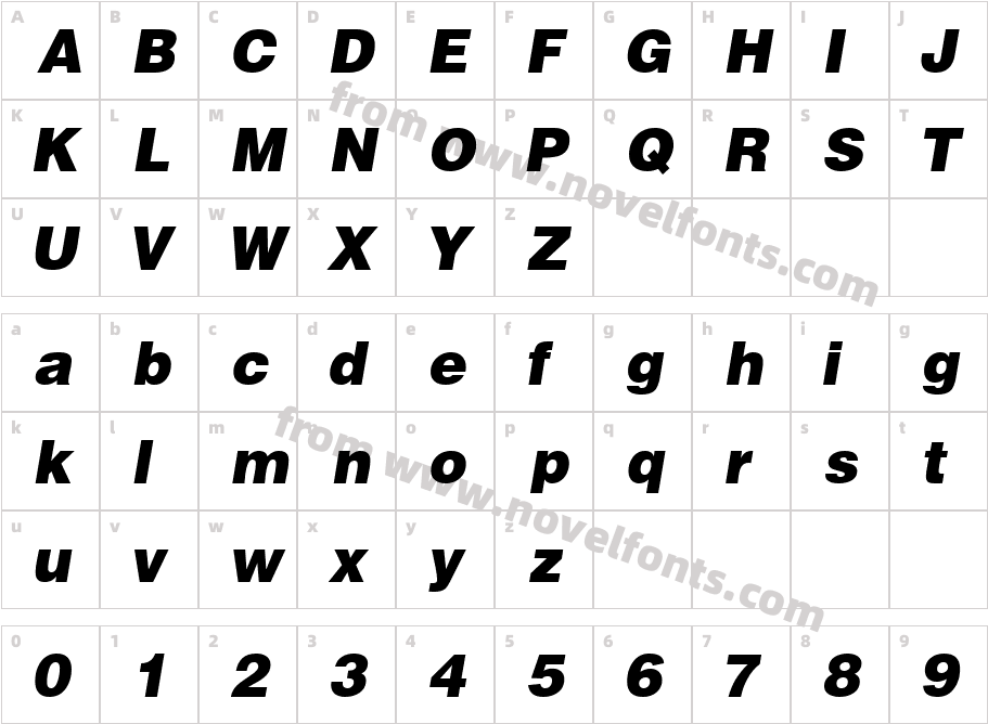 Context BlackS Si ItalicCharacter Map