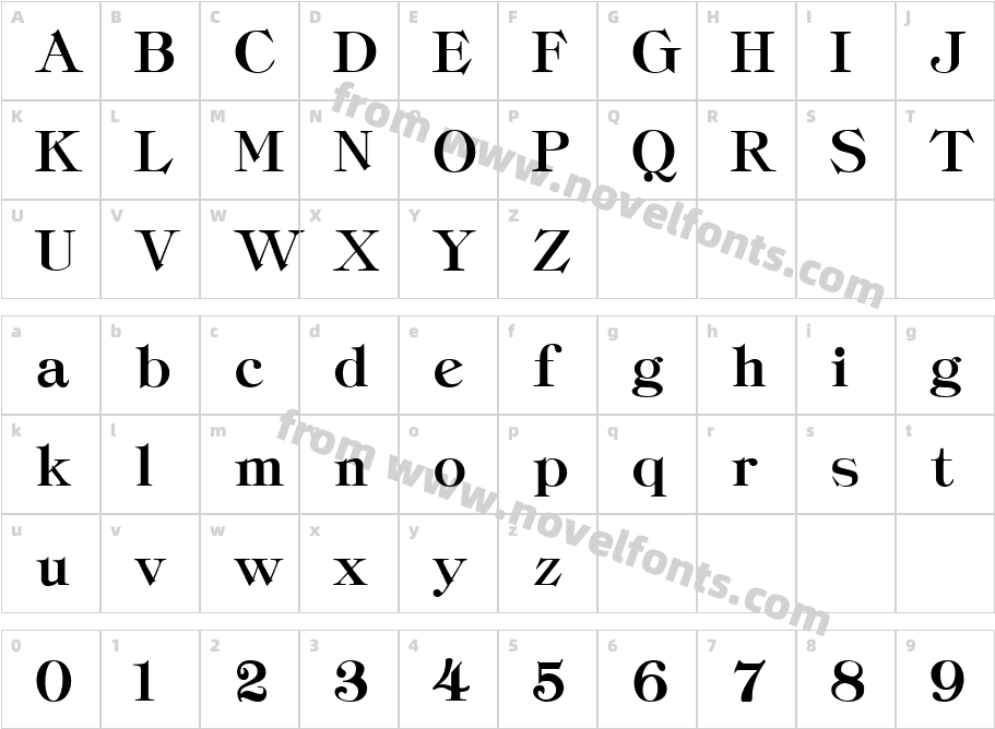 Cordella Heavy RegularCharacter Map