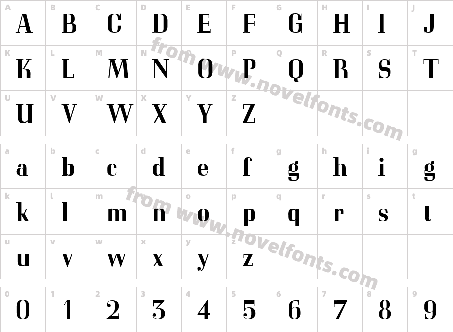 Cordial BoldCharacter Map