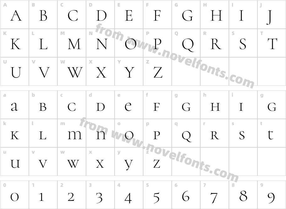 Cormorant Unicase LightCharacter Map