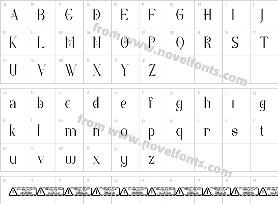 Costivex PERSONAL USE ONLY!Character Map