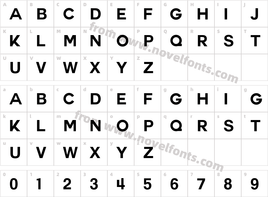 Couture-BoldCharacter Map