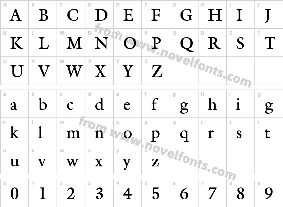 Coverdale BoldCharacter Map