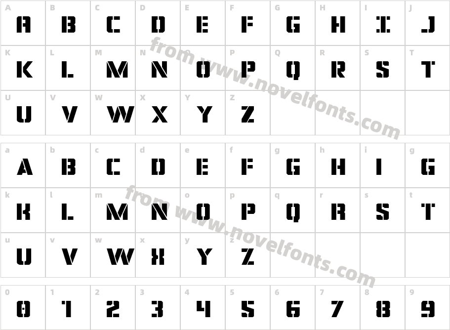 Covert Ops ExpandedCharacter Map