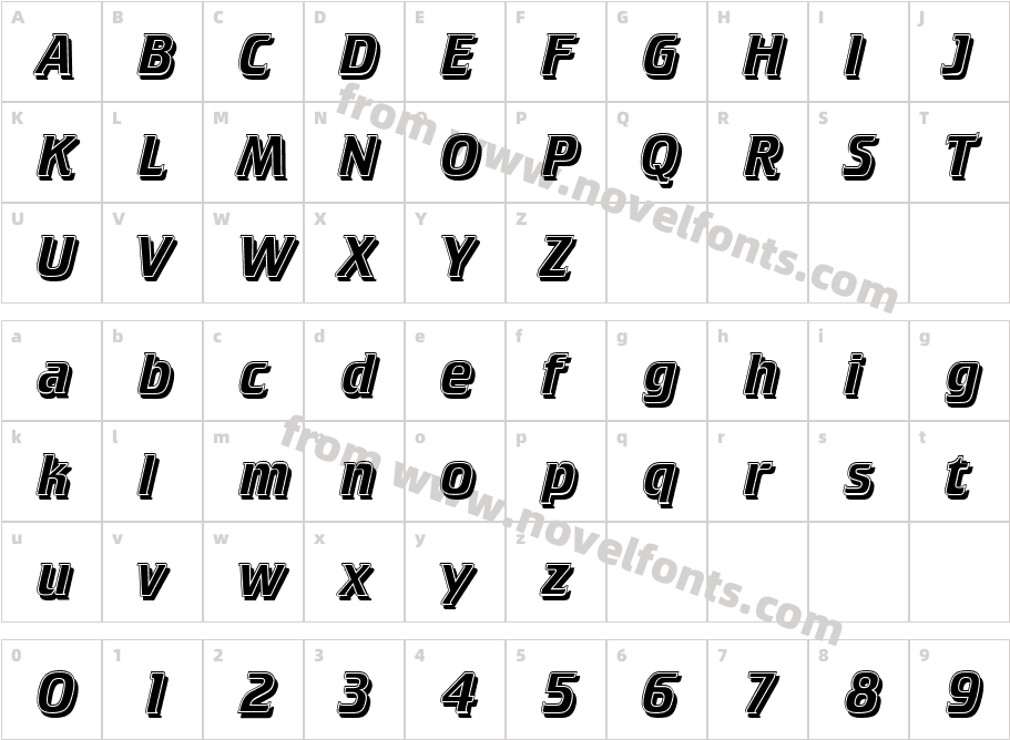 Cricket Inline Shadow NormalCharacter Map