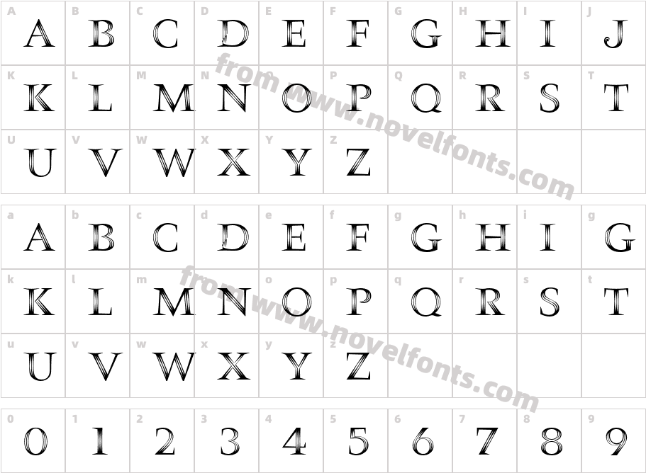 CrinolineCharacter Map