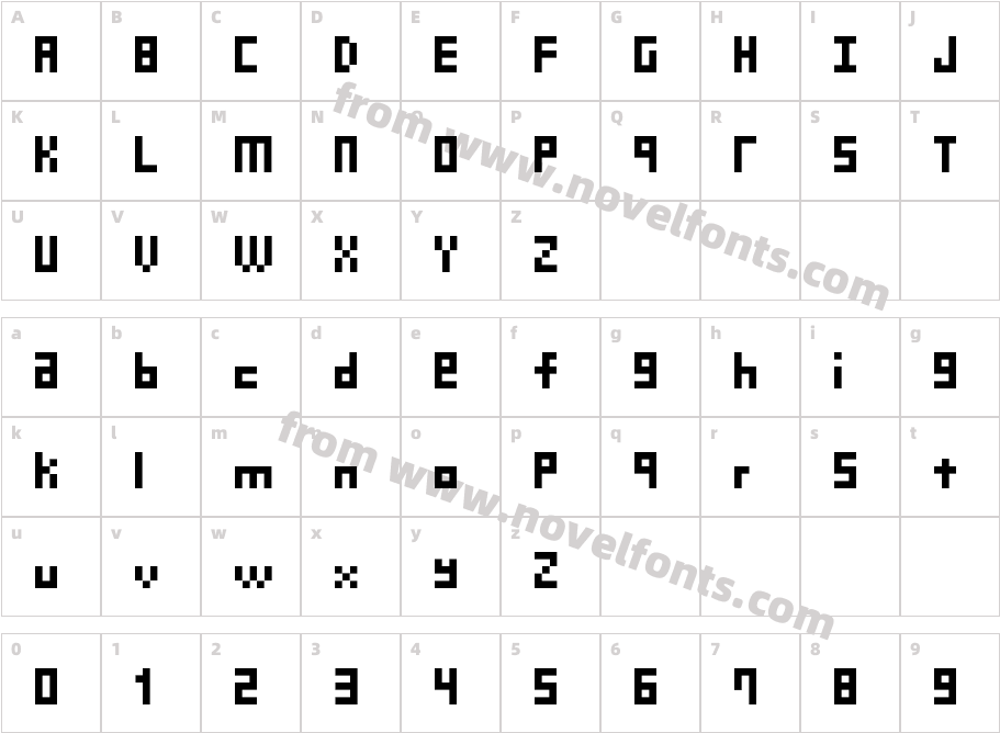 Cuby RegularCharacter Map