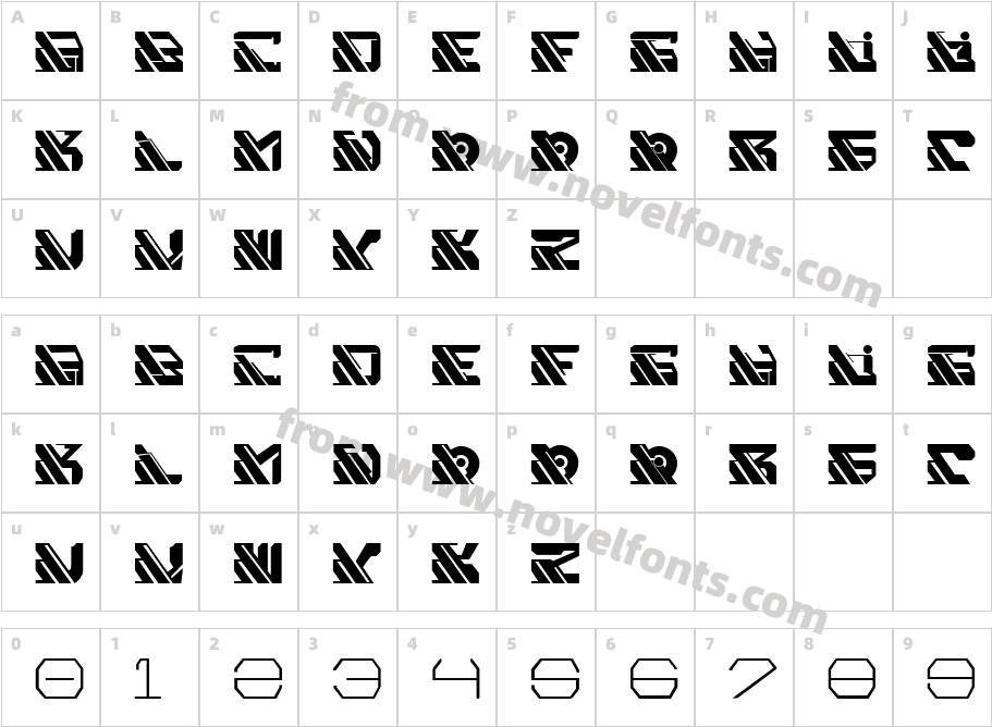 Cyber Square RegularCharacter Map