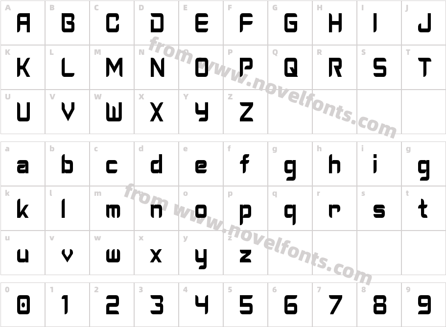 Cyberverse CondensedCharacter Map