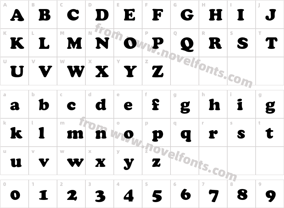 Cyrillic Copper MediumCharacter Map