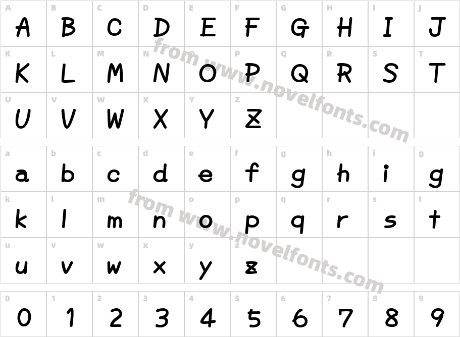 D Dmerrow BoldCharacter Map