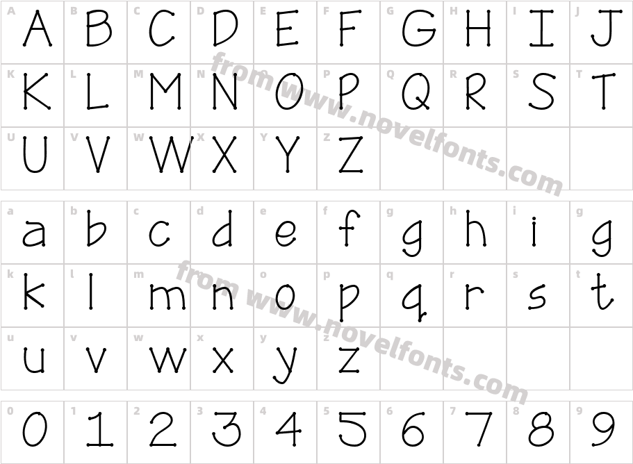 DC Dots JournalCharacter Map