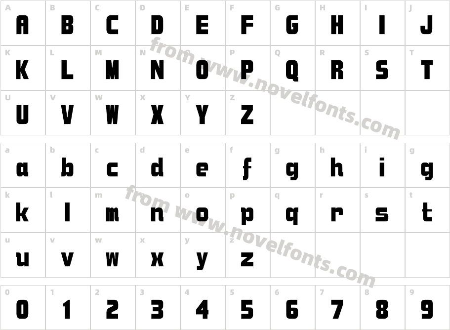 DF Zong YiU W9 WIN BFCharacter Map