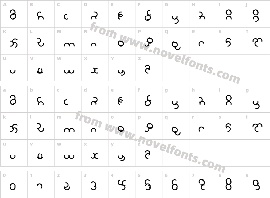 DMF studio D clear2 MediumCharacter Map