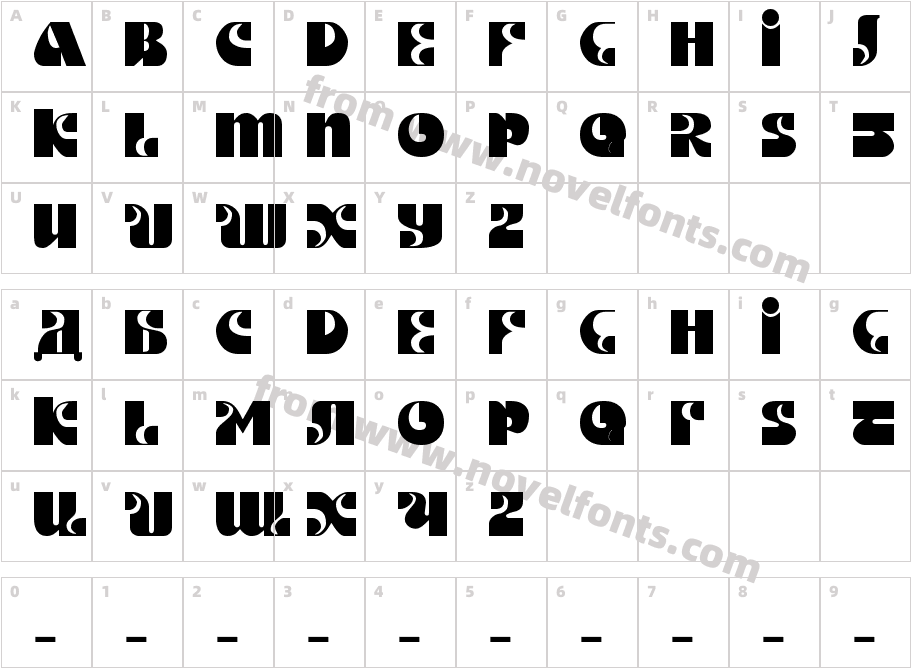 DS Motter StyleCharacter Map