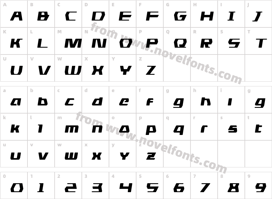 DS man Semi ItalicCharacter Map