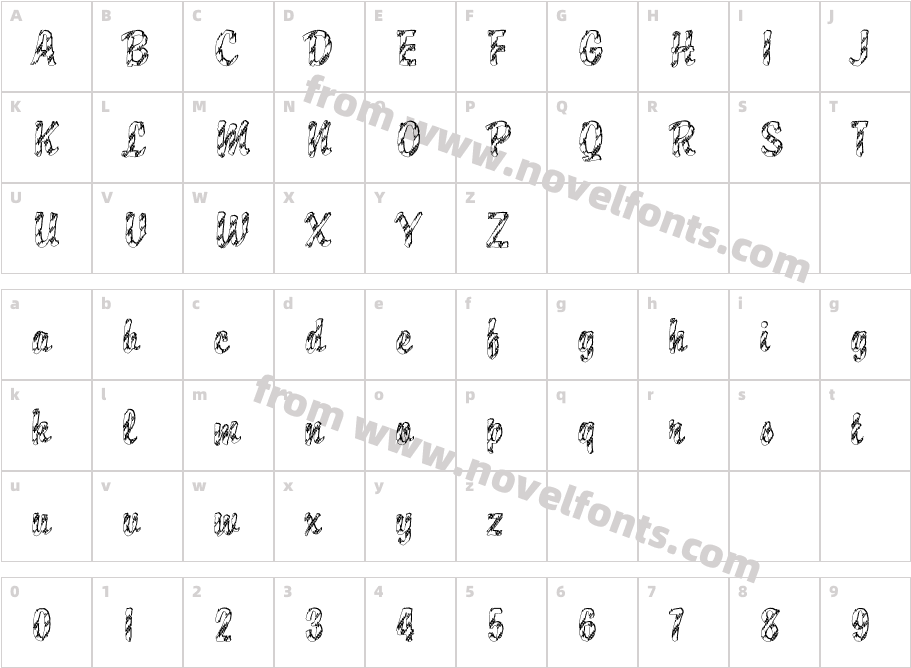 DTC BrodyM28Character Map