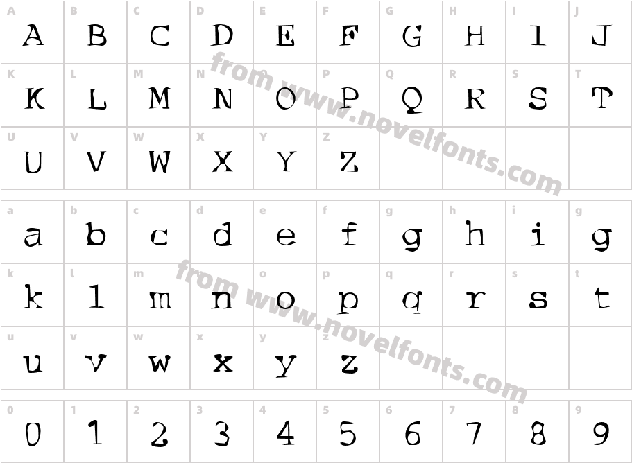 DTC DirtyM07Character Map