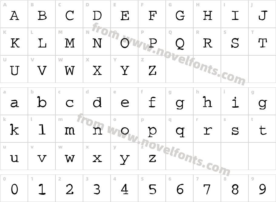 DTC DirtyM08Character Map