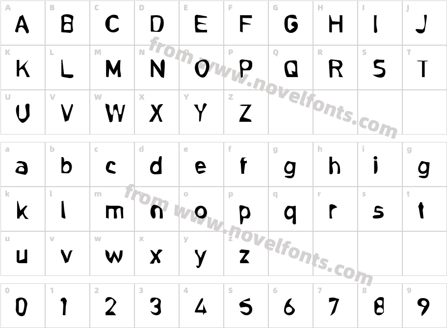 DTC DirtyM13Character Map