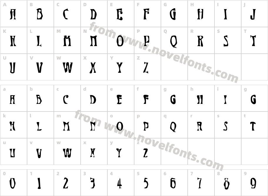 DTC DirtyM19Character Map