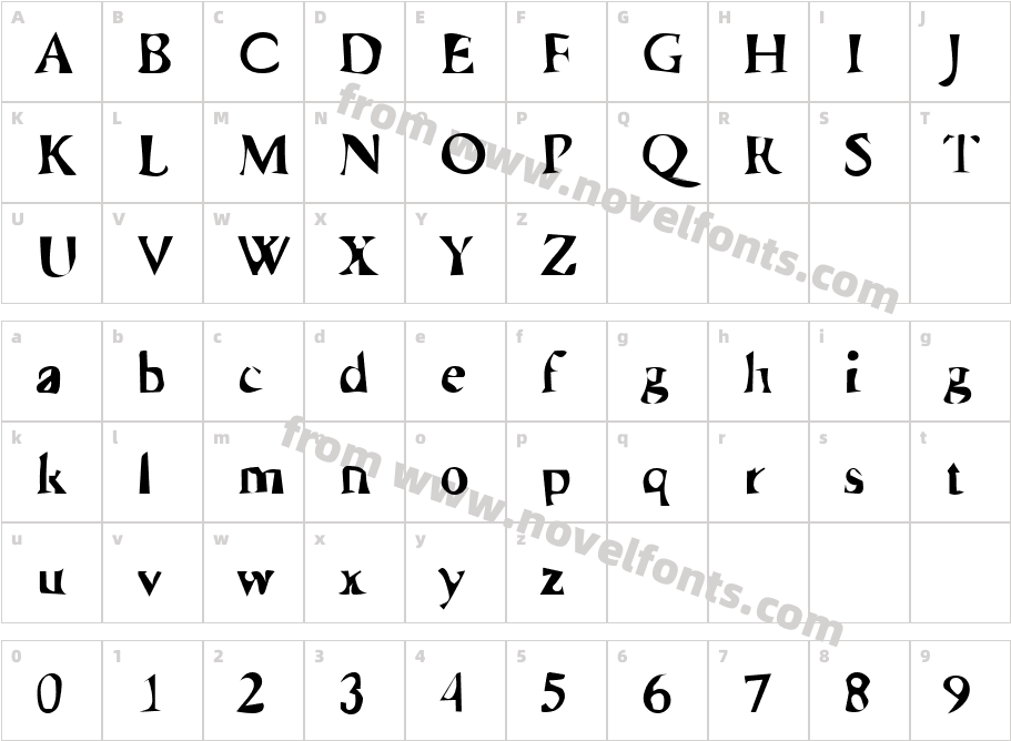 DTC DirtyM21Character Map