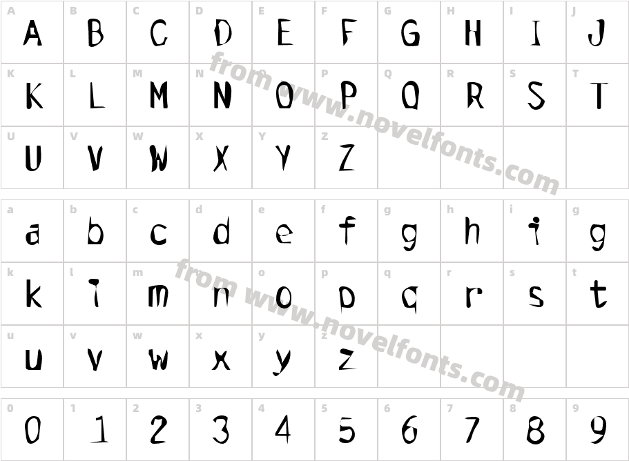 DTC DirtyM29Character Map