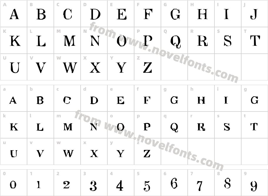 DTC DirtyM31Character Map