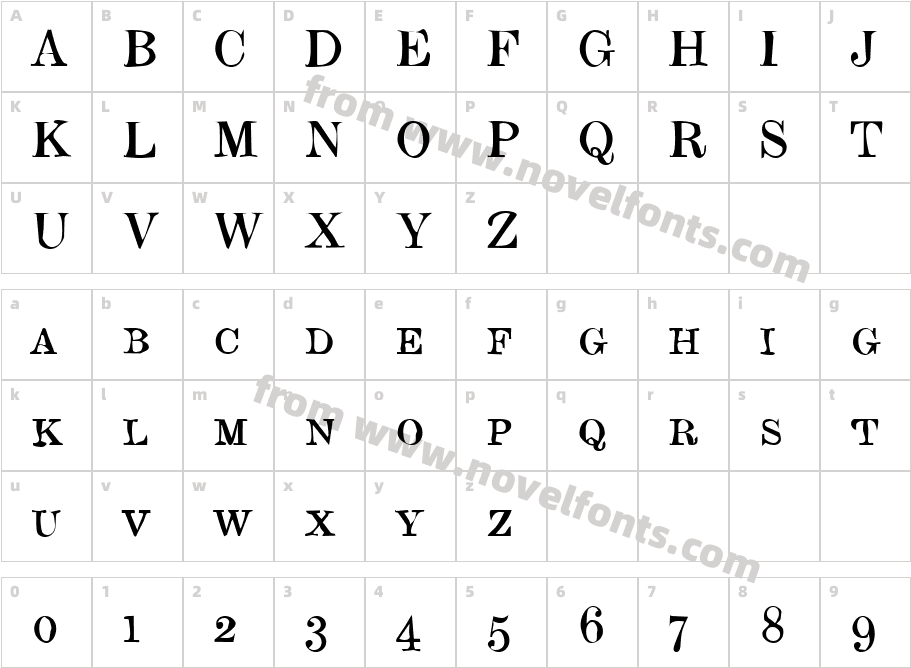 DTC DirtyM32Character Map