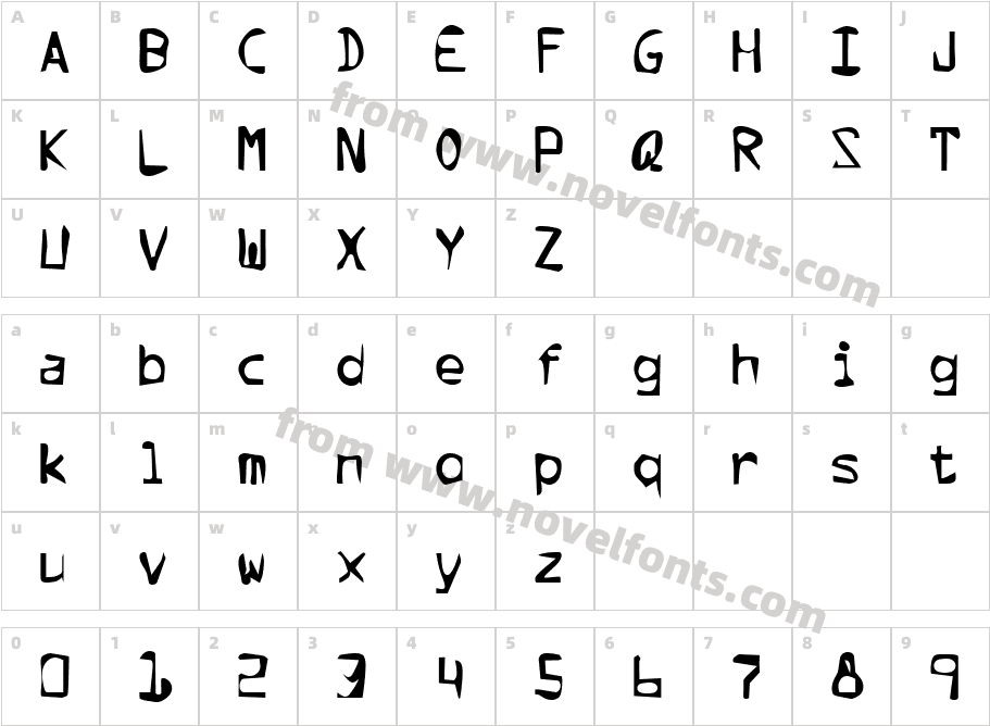 DTC DirtyM35Character Map