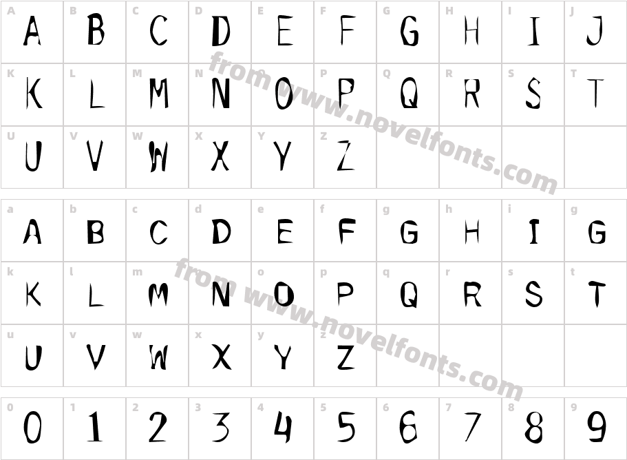 DTC DirtyM37Character Map