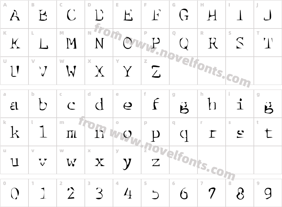 DTC DirtyM41Character Map