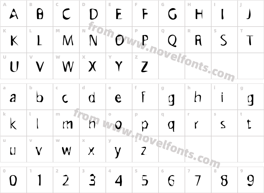 DTC DirtyM43Character Map