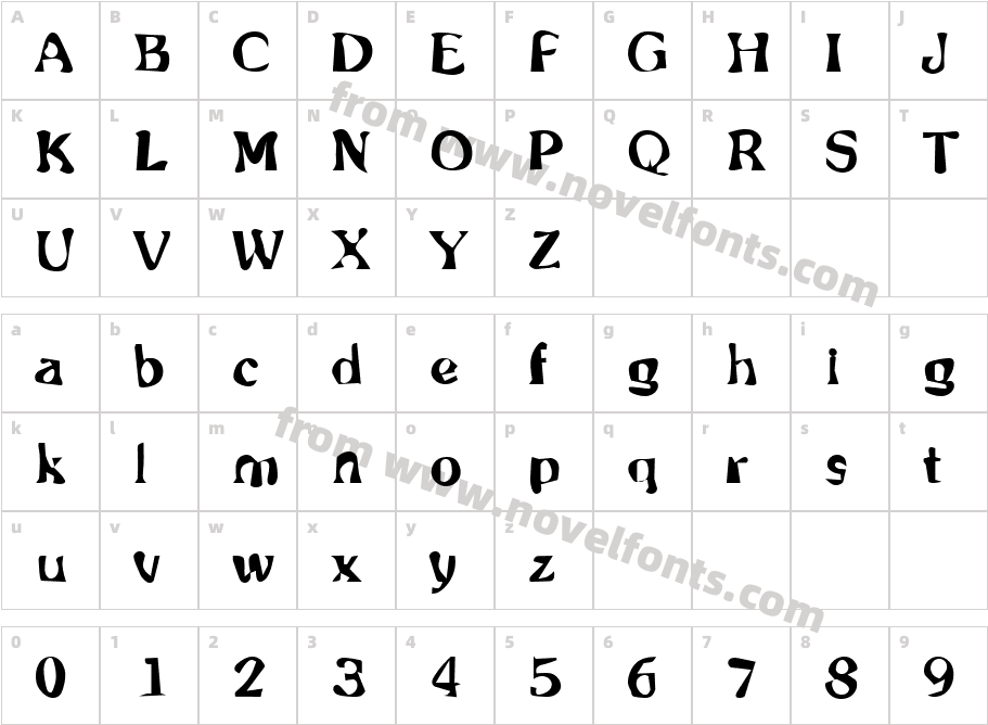 DTC DirtyM45Character Map