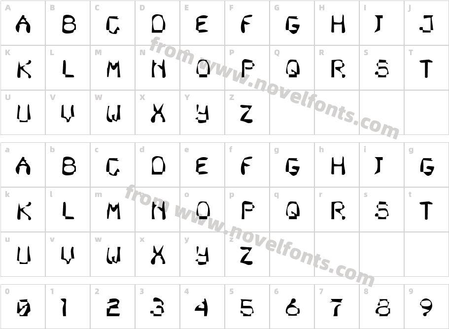 DTC DirtyM47Character Map