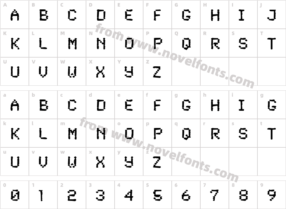 DTC DirtyM48Character Map